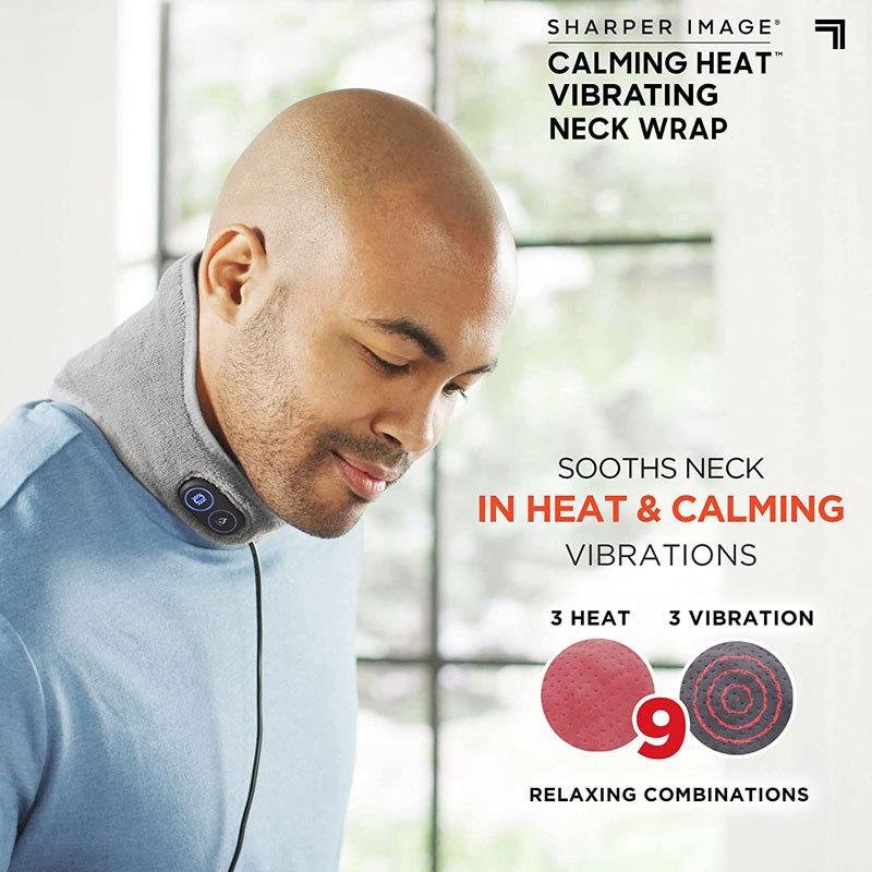 New Hot Sell Portable Heat Massaging Neck Wrap Memory Foam Electrically Heated Massage Neck Heat Therapy Massage Pillow