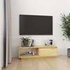 VidaXL TV Stand 110x30x33.5 Cm Solid Pine Wood
