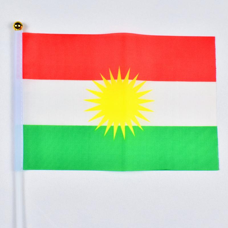 Kurd 10pieces of 14*21cm hand-waving flags