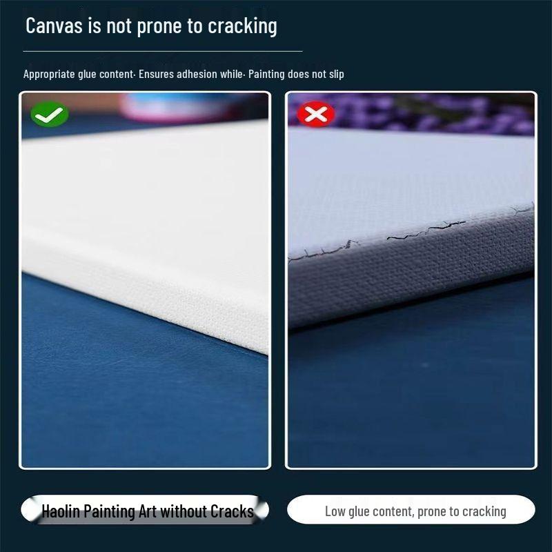 Beginner Acrylic Gouache Oil Painting Canvas with Solid Wood Frame