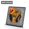 3D Wandkunst Bausteine Set Spielzeug Mikro Schlangen Porträt Wandbild Ziegel Set mit Display Rahmen für Heimdeko Geschenk