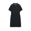 The Louvre Palace Slim Fit Simple Casual Daily Short Sleeve Dress Women Dresses Legendary-Blue F11W431308FNV