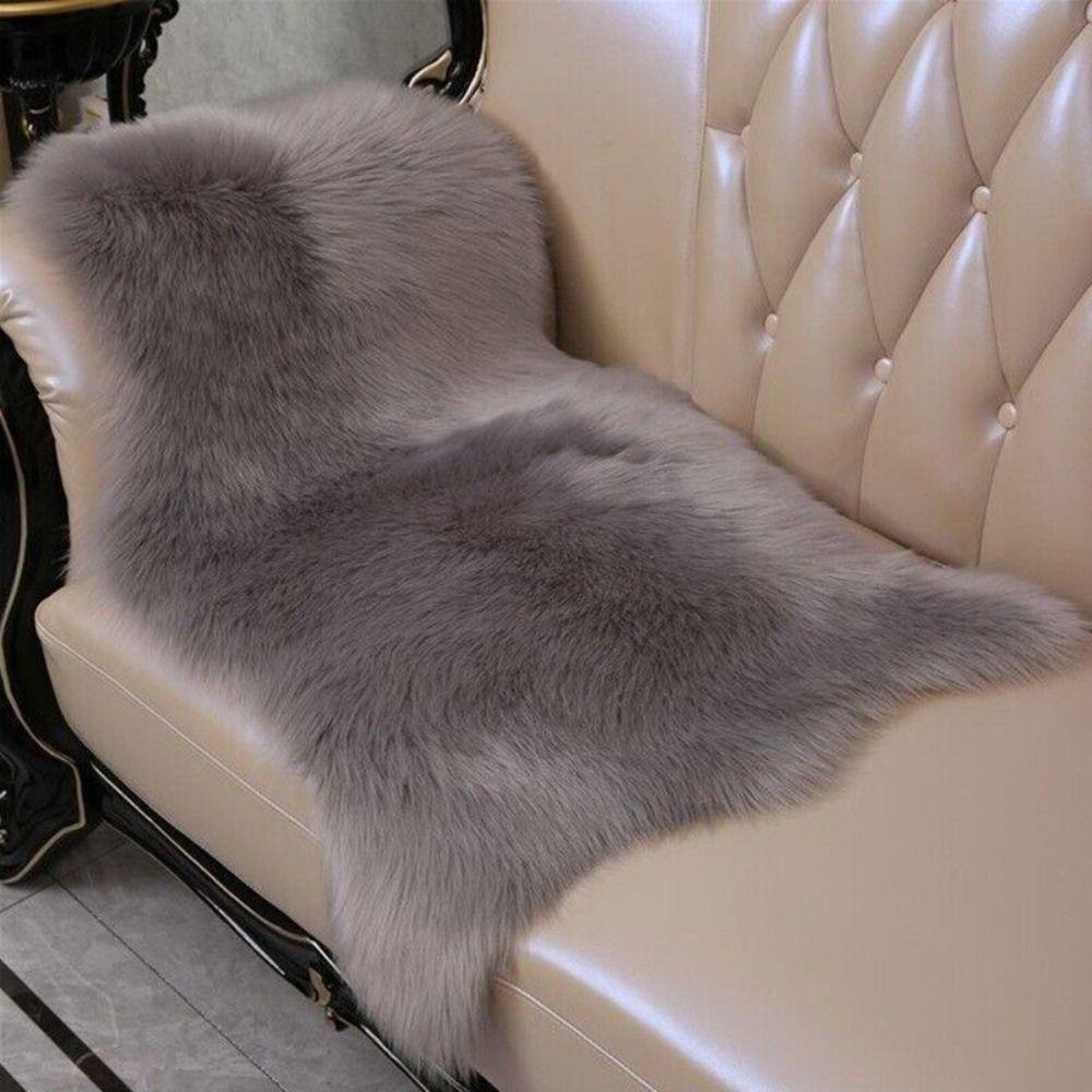 Washable Fluffy Shaggy Long Hair Carpet Floor Protection Non Slip Soft Rugs Faux Fur Bedroom Mats Sheepskin Rug