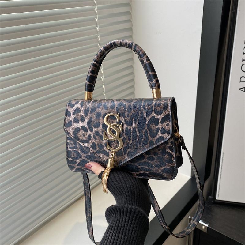 Fashionable Leopard Pattern Mini Square Handbag For Women Perfect For Daily Use