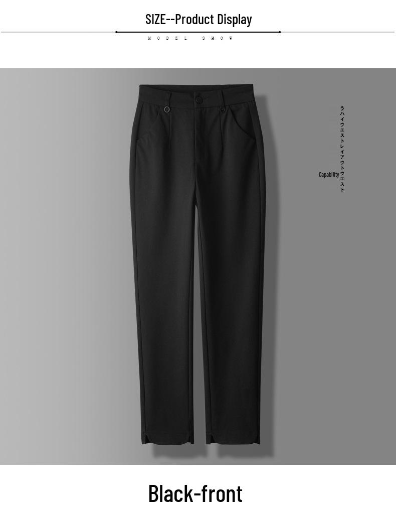 Women's High-Waisted Slim-Fit Straight-Leg White Pants for Summer