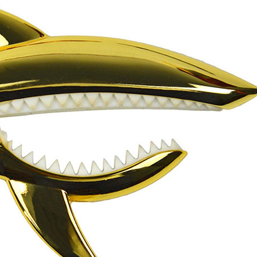 Shark Capo Zinc Alloy Tone Clip Elastic Soft for Acoustic Guitar Ukulele Mandolin Banjo Gold