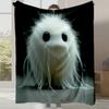 1pc Soft Plush Fleece Blanket - Fluffy with Eyes, All-Season Cozy Throw for Bed, Sofa, Office - Machine Washable, Non-Shedding