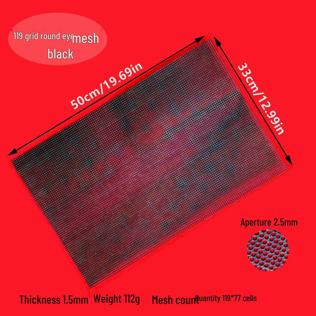 DIY Round Corner Plastic Mesh Sheet for Bag Accessories (2.5mm/4mm Holes)