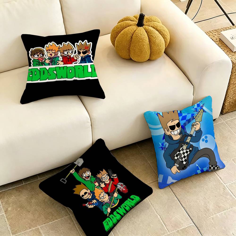 EddsworldD Cartoon Pillow Case Square DoubleSided Sofa Cushion Cover Bedroom Bedside Pillow Gift