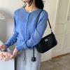 Portable shoulder bag women's new simple niche underarm bag women's high-end fashion style small square bag