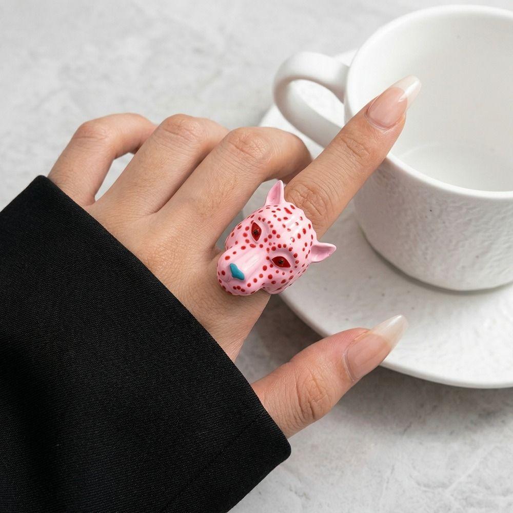 Adjustable Drip Ring Metal Irregular Opening Ring Exaggerated Animal Ring  Gifts for Women Girl