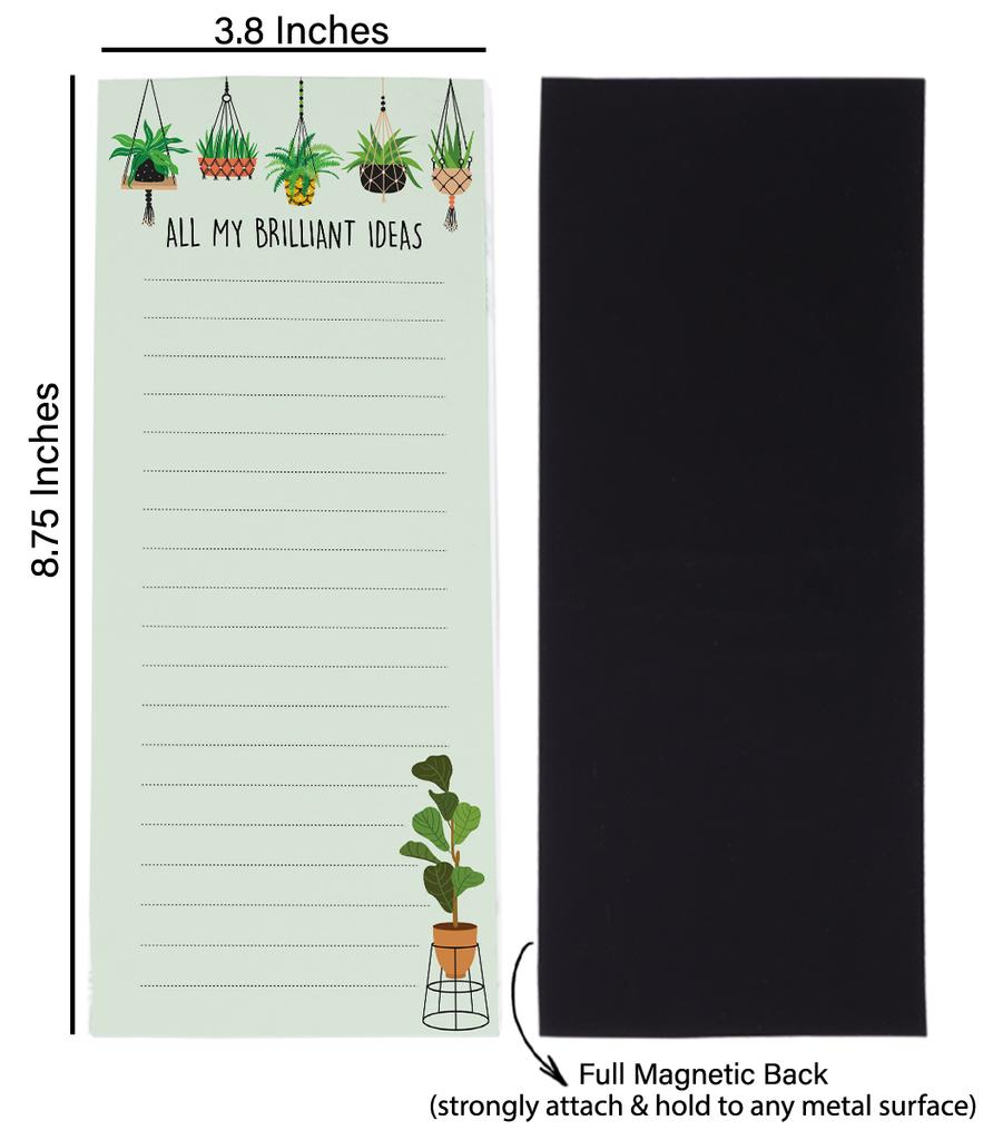 Inkdotpot Pack of 3 Magnetic Fridge To-Do List Notepads- Magnetic Memo Pads For Refrigerator- (50 Sheets