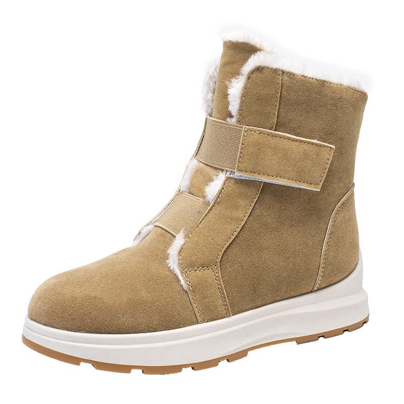 

мода Новые Толстые Плюшевые Теплые Зимние Ботинки Женские Зима 2024 Искусственная Замша Платформа Ботильоны Женские Нескользящие Хлопковые Утепленные Ботинки Большого Размера 36 хаки
