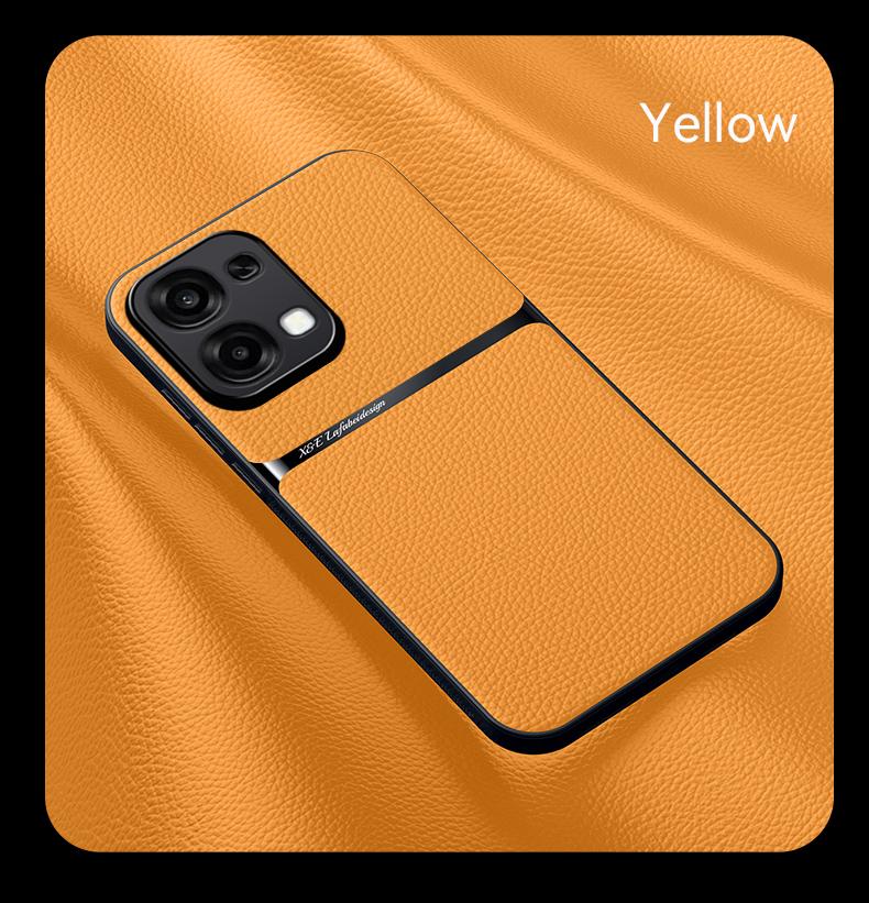 För OPPO A6 A6 Pro läderstruktur, inbyggt magnetiskt TPU mjukt anti-dropp anti-fingeravtryck mobilskal