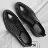 Leather Shoes Men's Brock Dress Casual Leather Shoes Autumn Men's Wedding Groom Shoes New 2025