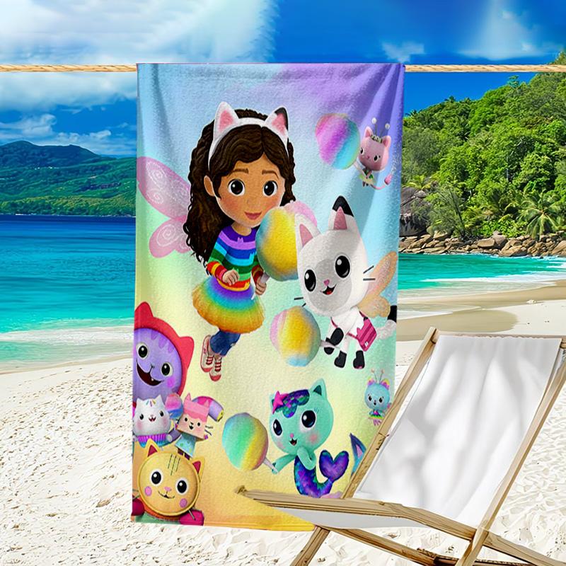 1pz Gaby's Bubble House4 Asciugamano da Spiaggia, Attrezzatura per Spiaggia e Piscina al Mare, Fantasia alla Moda, Rettangolare, Essenziali da Viaggio