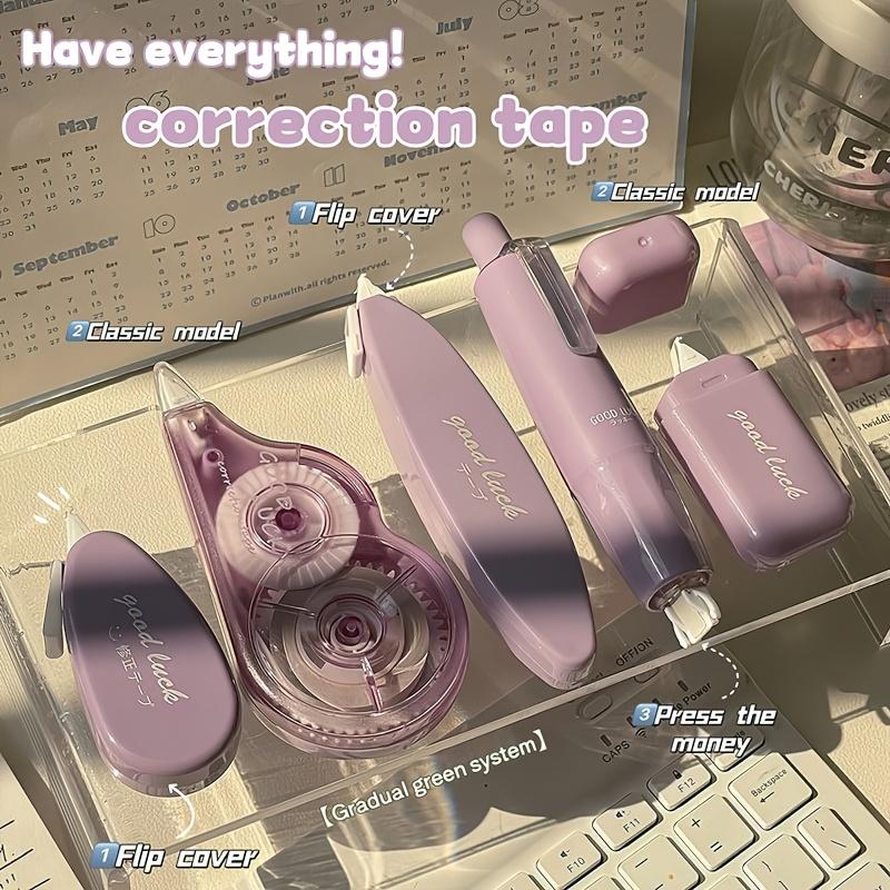 5pcs Correction Tapes Set Macaron Color Correcting Cleaning Tools for Students Office School Homework