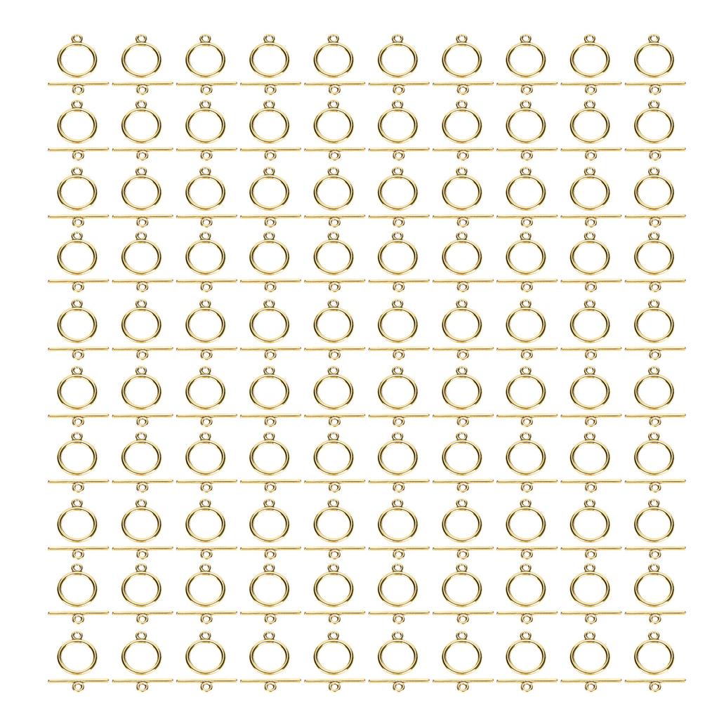 100 Sets Toggle Clasps Alloy 2mm OT Buckle   Jewelry Making Supplies for Necklace Bracelet