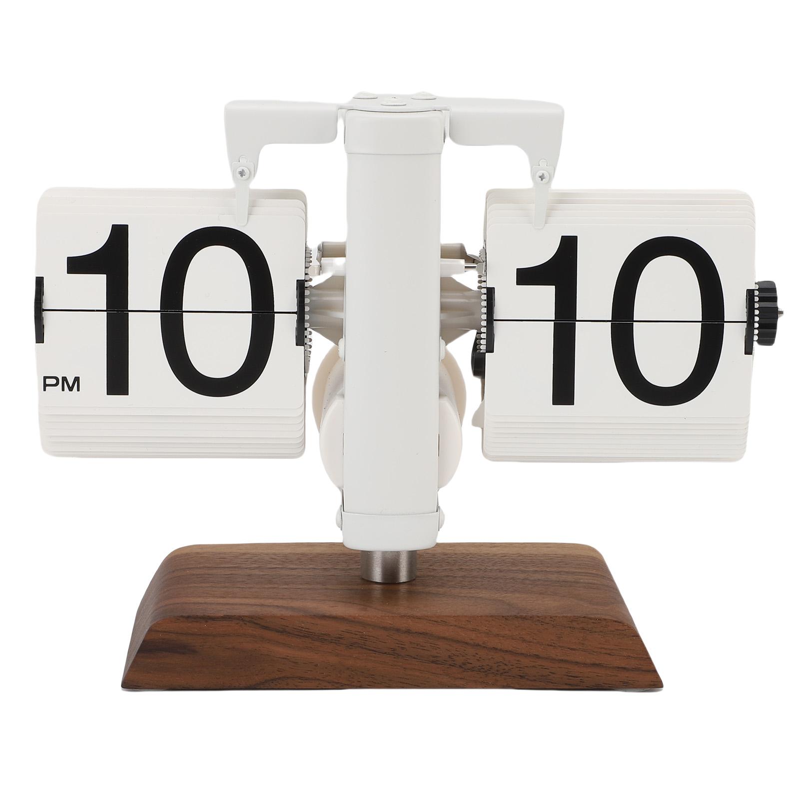 

Перекидные настольные часы ретро винтажные механические автоматические перекидные настольные часы декор 12ч для дома гостиной кабинета белый