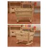 Unbemaltes Holz Babywiege Modell Figur Spielzeug für 1/12 Maßstab Puppenhaus Szenenbau und Kinderzimmer Ausstellungsdekorationen
