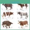 Realistic Pvc Swiss Brown Cow Model For Farm Decor And Collectibles With Detailed Features