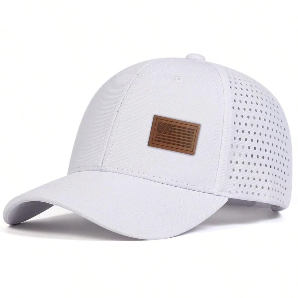 Unisex American Flag Label Baseball Net Caps Spring Summer Outdoor Sunscreen Hat Adjustable Casual Trucker Hats