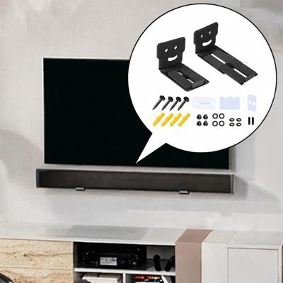 Soundbar Wandhalterung Montage-Set Verstellbare Länge Platzsparend mit Hardware-Regal