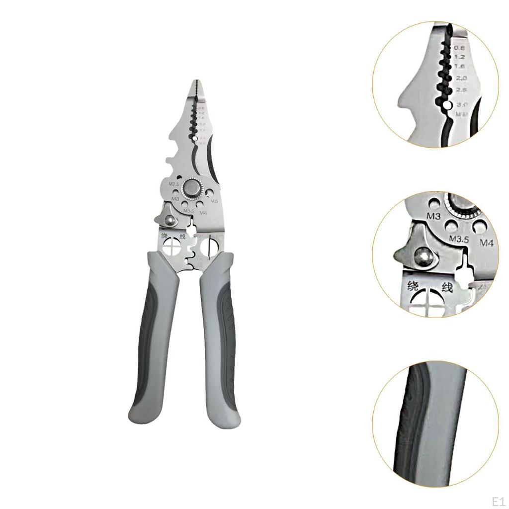 Wire Stripper Tool Hand Multifunctional Winding Cutting Electricians Ergonomic