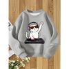European sizes Kids' Round Neck Sweatshirt with Fashionable Print, a Versatile Top
