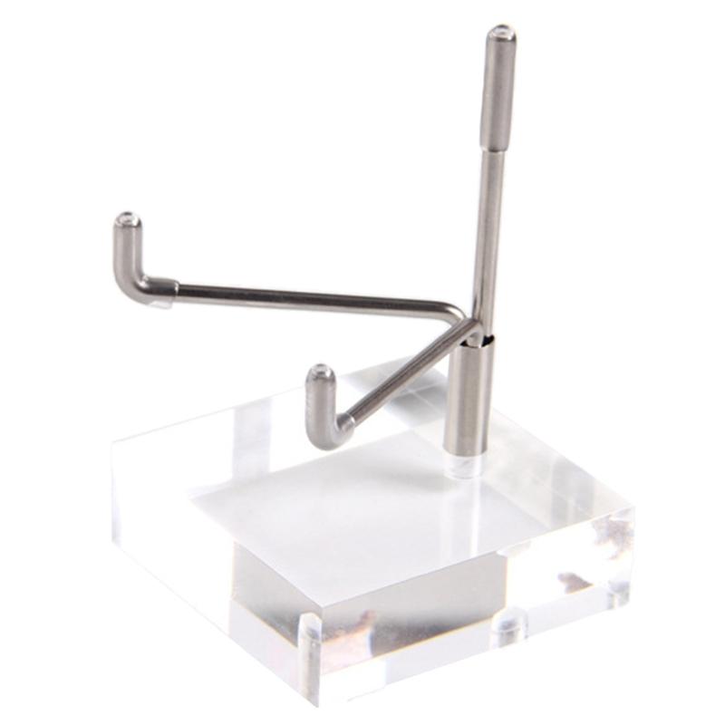 Acrylic Easel Stand with Adjustable Metal Arms Display Rack for Displaying Crystal Mineral Agate Gemstones Collectibles