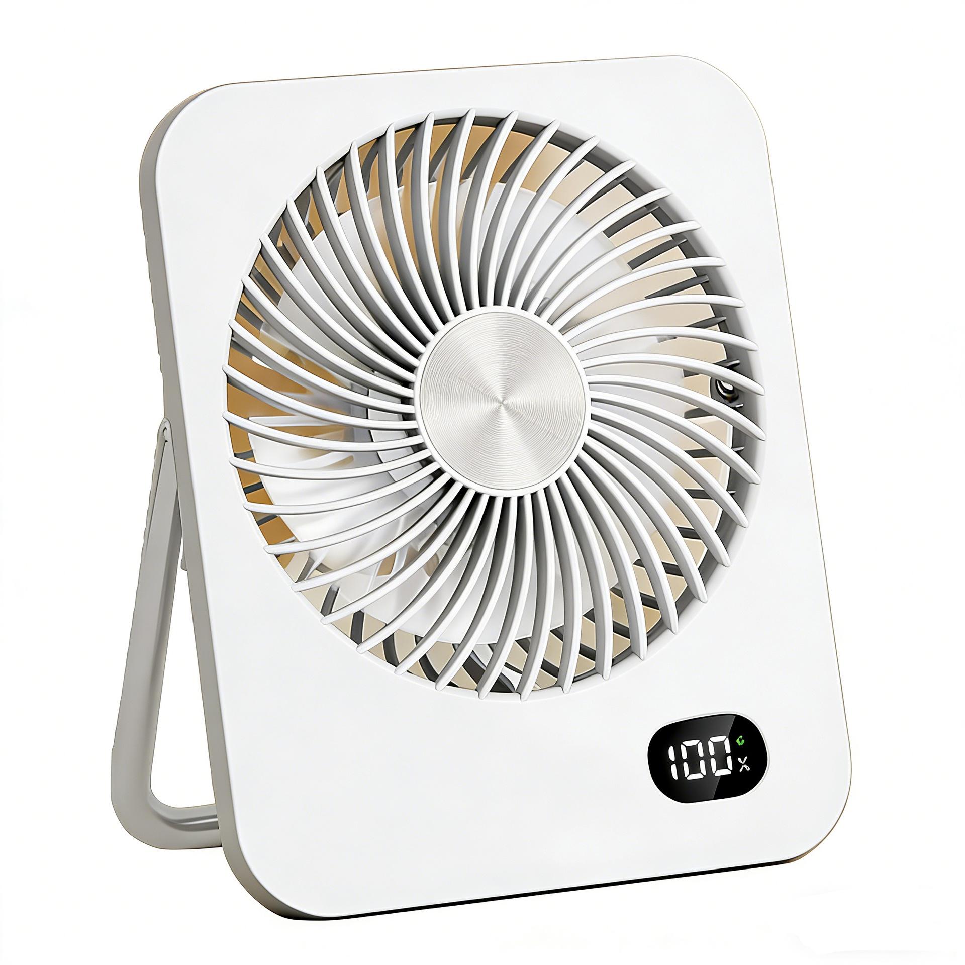 Ultra-Thin Portable Desktop & Wall-Mount Fan with Digital Display 140*170*38mm