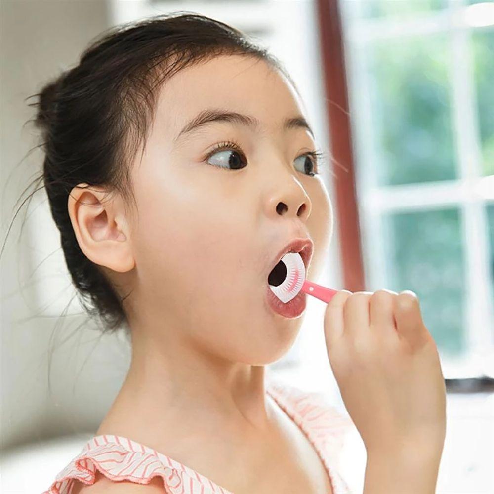 Years Old Silicone Toddler Kids Toothbrushes U-Shape Toothbrushes Teeth Cleaning Brushes Oral Care