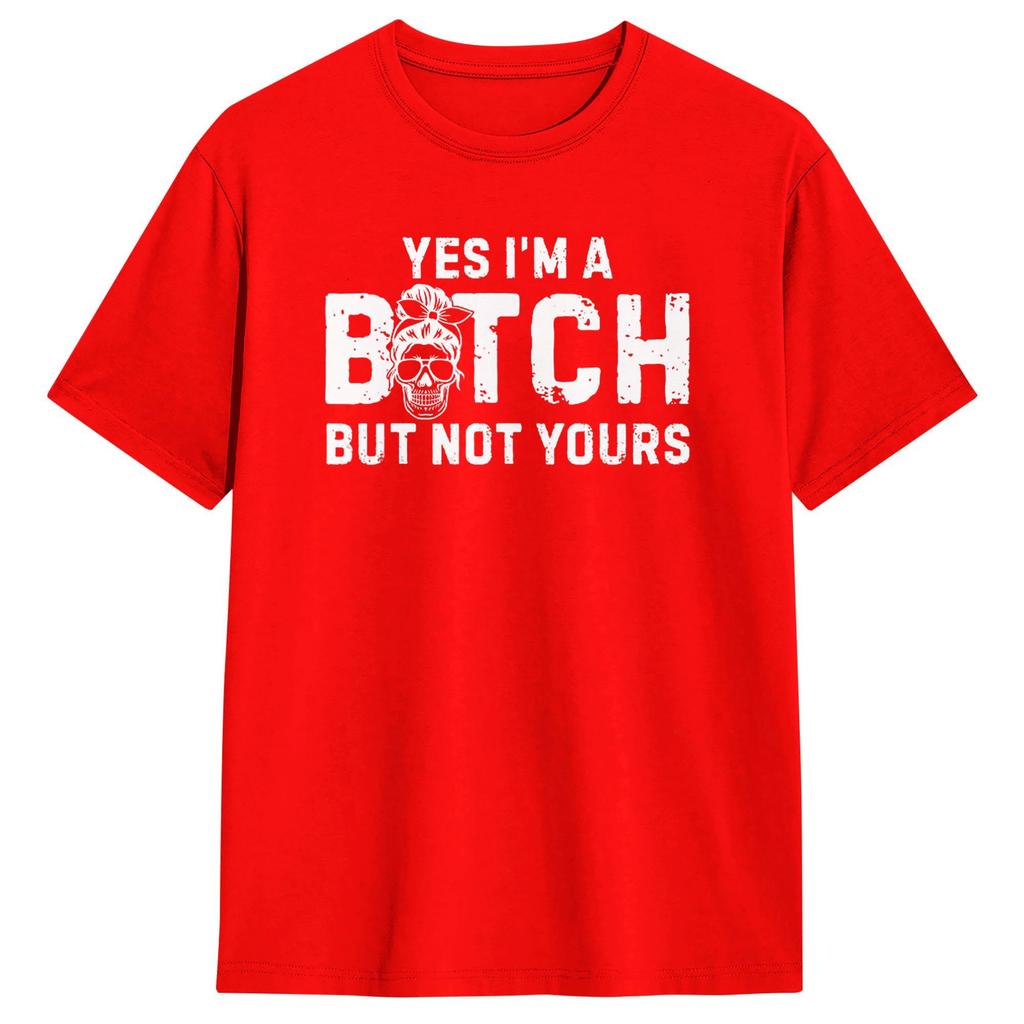 Yes M A But Not Yours Funny Sarcastic Quote T Shirt Unisex Aesthetic T Shirts Beach Crewneck Tee Shirt Hot Sale Plus Size Clothing