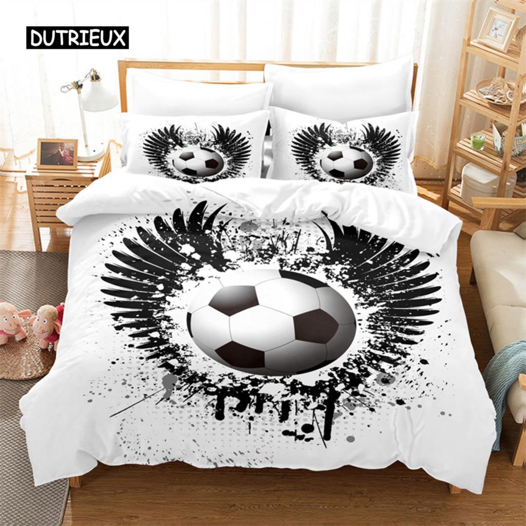 Set de lenjerie de pat pentru fotbal, sport competitiv, pentru băiat