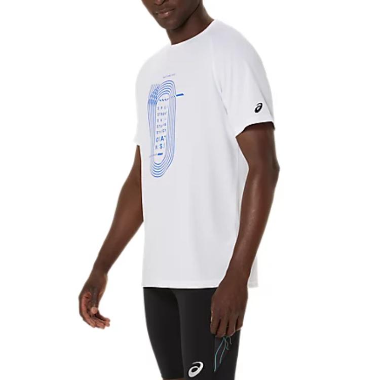 Asics Weiches Bequemes Einfaches Stilvolles Kurzarm-T-Shirt Herren Oberteile Helles Weiß 2091A749-100