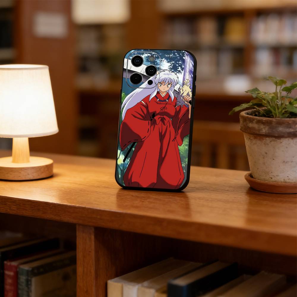 

Inuyasha Phone Case For iPhone 17,16,15,14,13,12,11 Plus,Pro Max,XS,Soft Silicone Black Cover iPhone17