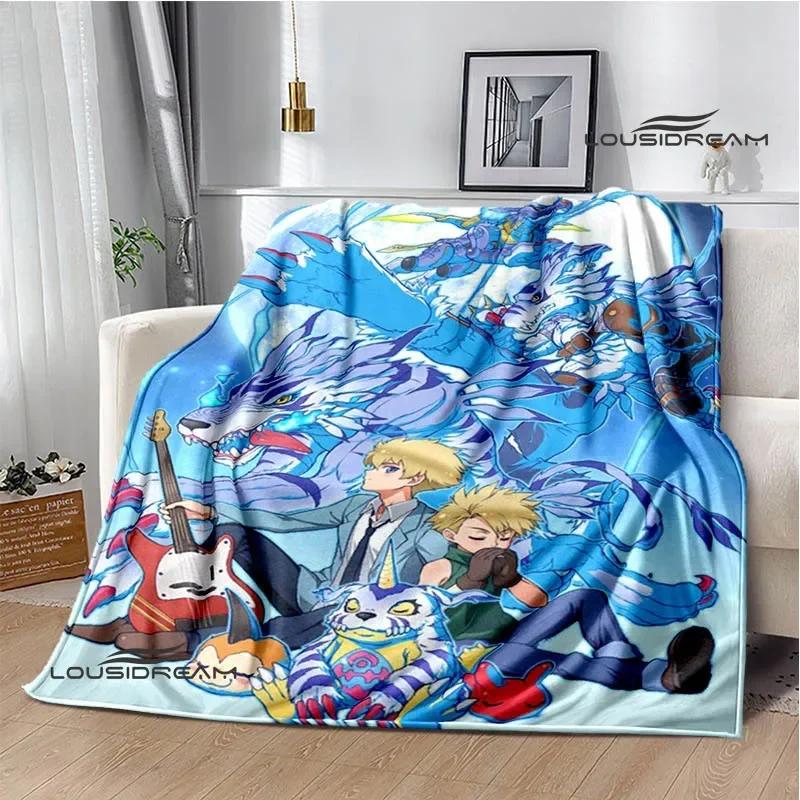Digimon Cartoon Printed Blanket Flannel Warm Blankets Soft and Comfortable Blanket Bed Linings Cubre Cama Birthday Gift