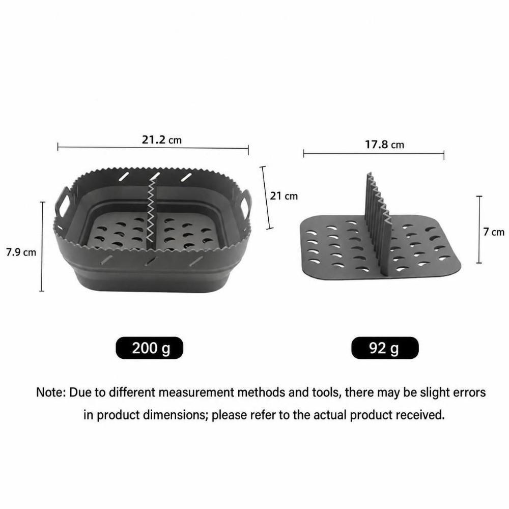 Non-Stick Silicone Baking Pan With Divider Air Fryer Pan Durable Silicone Baking Mat Air Fryers