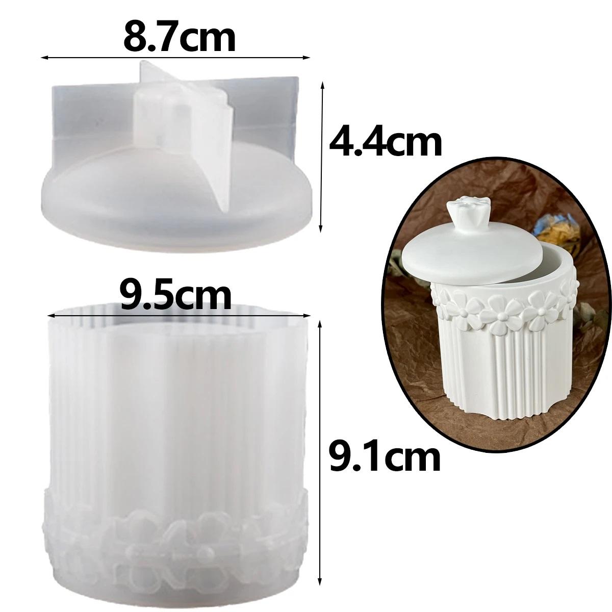 

Силиконовые формы для торта-замка, банка для свечей с крышками, коробка для хранения ювелирных изделий, формы для литья из смолы, цветочные горшки своими руками, бетонные формы, поделки, подарки