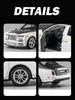 ABBD1 1/36 Rolls Royce Phantom Car Model Alloy Diecast Simulation Toy with Sound Light 2 Doors Opened Toys for Kids Christmas Gifts