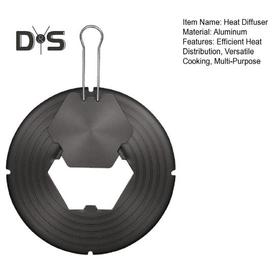 Gas Stove Heat Diffuser with Removable Handles Anti-Scald Handle Even Heat Distribution Multi-Purpose Flame Guard for Stewing Frying Camping Reducer