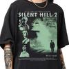 T-shirt Retro z lat 90. Styl Piracki Silent Hill 2 Koszulka Replika Codzienna Zewnętrzna Męska i Damska Koszulka z Nadrukiem Fanowskim - Męska Sum...