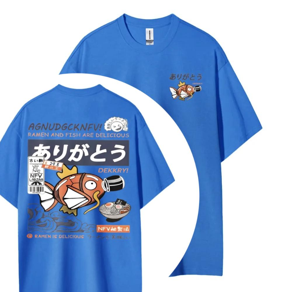 Pokémon Cotton Unisex Crewneck Anime TShirt Comfortable Shortsleeved Sports and Casual Mens and Womens Tops Popular Tshirt