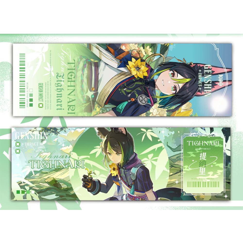 Genshin Impact Collection Karty Hry Záložka Furina Neuvillette Wriothesley Laser Oboustranná vstupenka Anime Tarotová karta Dárek