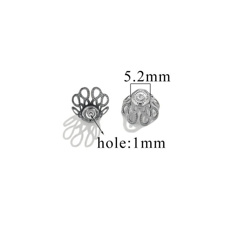 Stainless Steel Petal Bead Caps, Bead Caps with 18k Vacuum Plating, Diy Necklace Bracelet Jewelry