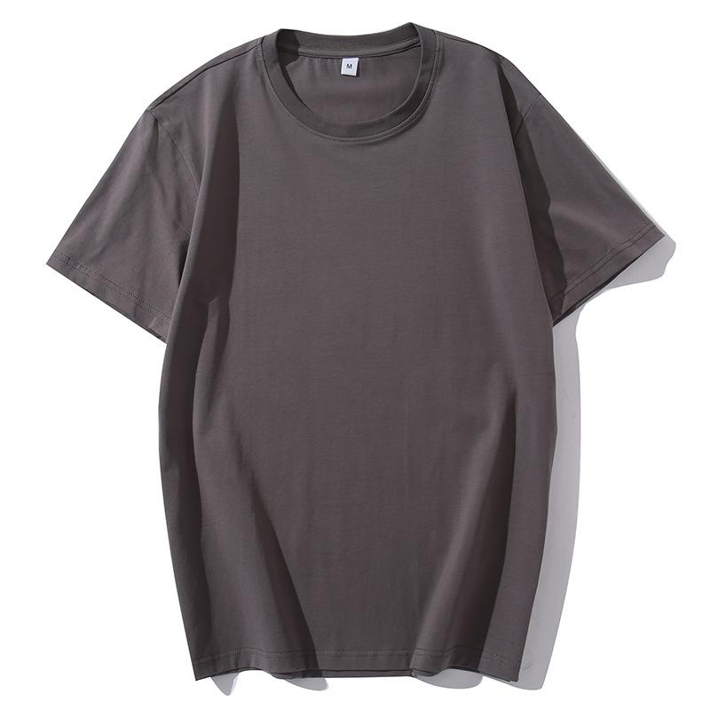 Men's Summer White Ice Silk Cotton Short-Sleeve T-Shirt - Solid Color Inner Wear 