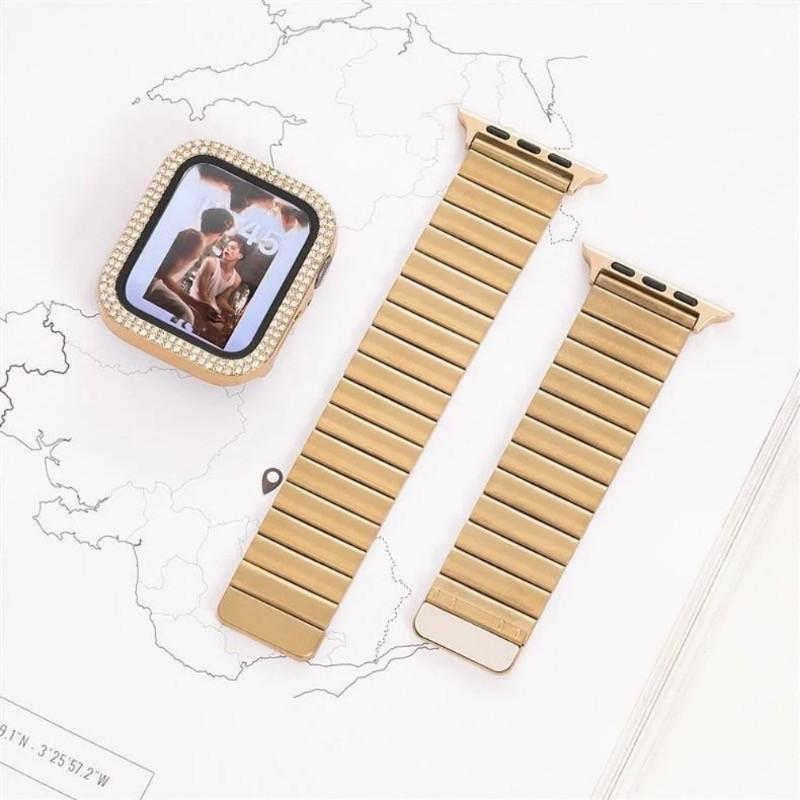 Stainless Steel Magnetic Band for Apple Watch Band S10 38/40/41/42mm S1-9 42/44/45/46/49mm Watchband
