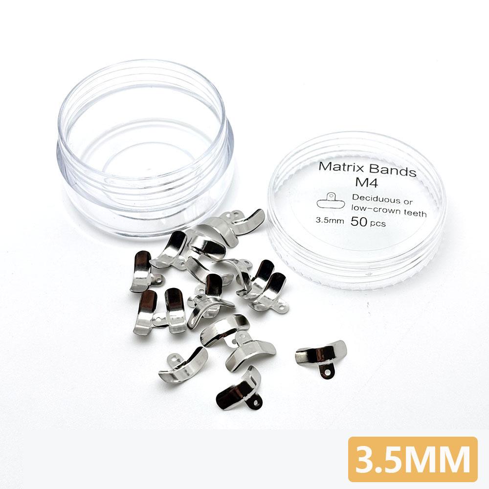 

Dental Restorative Sectional Matrix System - Nitinol Niti Bands with Clip Ring for Posterior Teeth 3.5mm 50pcs