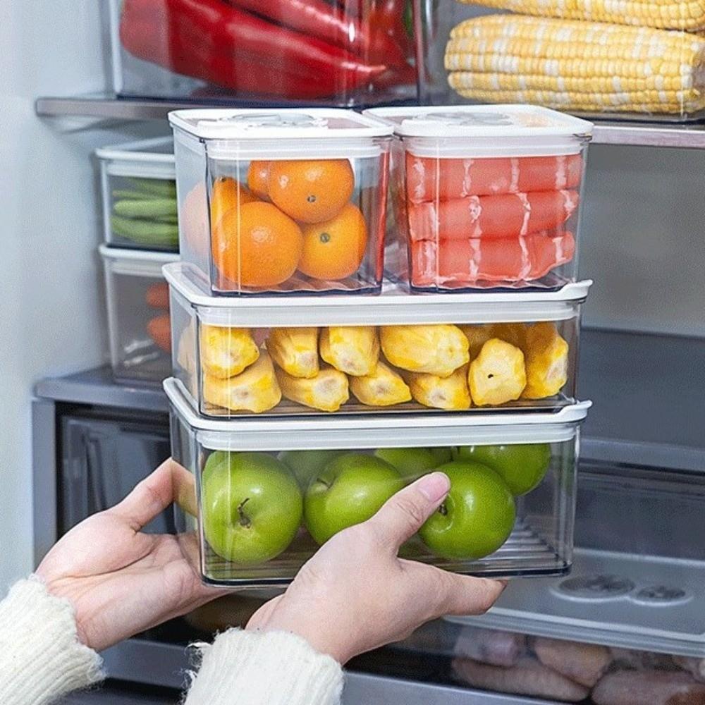 Durable Food Storage Container Vacuum Snacks Fruit Storage Box Organizer Sealed Crisper Kitchen