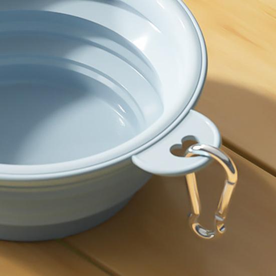 Folding Pet Bowl Portable Dog Water Bowl Foldable Pet Feeding Dish Collapsible Cat Bowl with Carabiner for Travel Outdoor Hiking